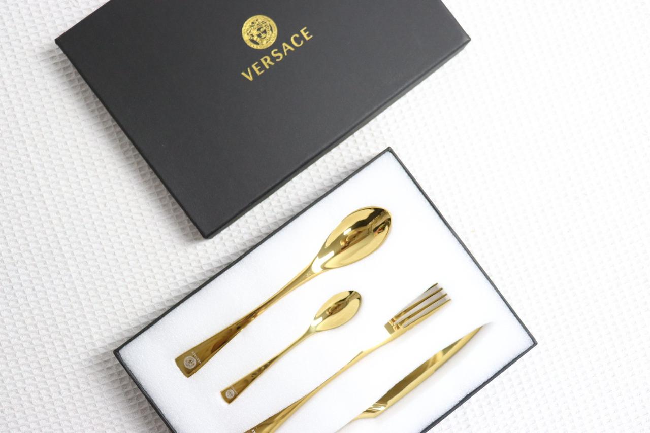 Versace cutlery set for one person, Gold or Silver color